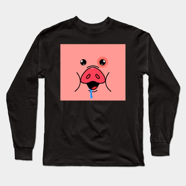 Squishy Pig Long Sleeve T-Shirt by SquishyBeeArt